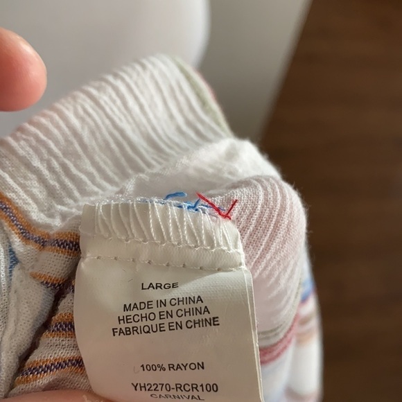 Thread & Supply Multicolor Stripe Twist Front Blouse | Carnival - Picture 7 of 7